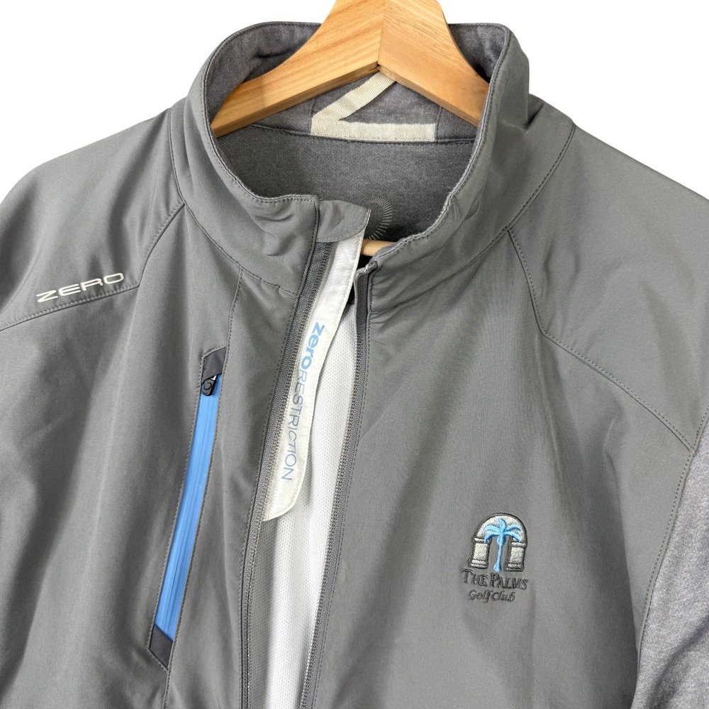 Zero Restriction W1037 The Palms Golf Club Hybrid Full Zip Jacket Gray Mens L
